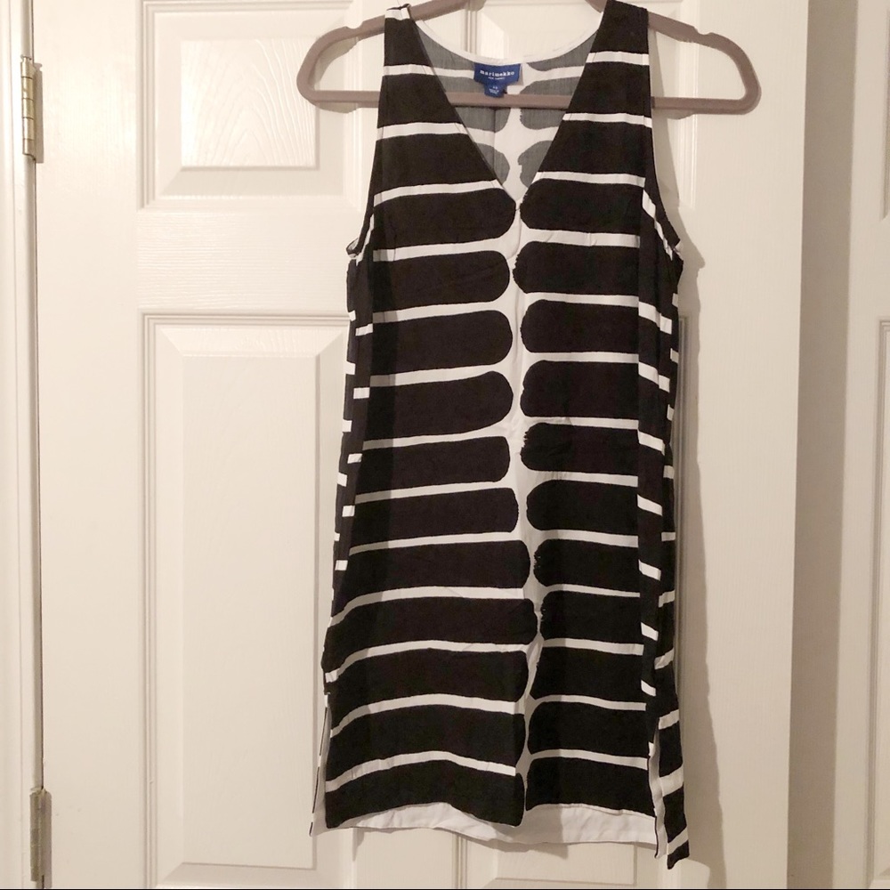 Marimekko black and white dress size xs